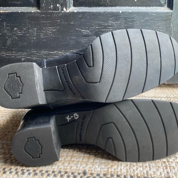 Harley-Davidson Studded Womens Biker Motorcycle‎ Riding Boots Black Leather 39 8 - Picture 10 of 11